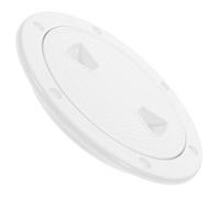 UKCOCO 4-inch Abs White Yacht Deck Hatch Cover Splashproof Inspection Port with Non-slip Surface Kayak Hatch Protector Boat Accessory