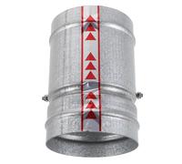 UKCOCO 4 Inch Galvanized One-Way Airflow Vent Damper Duct Insert with Draft Stopper Flap for Bathroom Fan Backflow Prevention and Inline Range Hood Ventilation