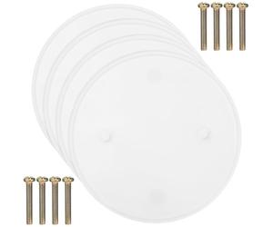 UKCOCO 4-Pack Round Electrical Blanking Plates 4.3 Inch Ceiling Hole Covers Flat Circular Cover for Wall and Ceiling Blank Ups Easy Installation Conceal Electrical Boxes