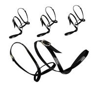 UKCOCO 4 Pairs Adjustable Detachable Ankle Shoe Straps for Women Heels Cross Design Loose Flexible Long Strips for Enhanced Walking Stability Mirror Black