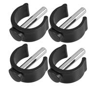 UKCOCO 4 Pcs Cane Locking Clamp Set for 25mm/28mm Tubes Adjustable Grip Attachment Black Cane Buckle Clips for Walking Sticks and Mobility Aids