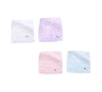 UKCOCO 4 Pieces 25x25cm Pure Cotton Gauze Handkerchiefs for Babies, Soft Absorbent Saliva Towels and Reusable Face Washcloths, Suitable for Care and Preschool Use Random Color
