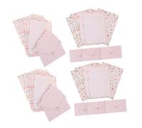 UKCOCO 4 Sets Floral Animal Letter Paper Kit with Envelopes Decorative Writing Stationery for Thank You Notes Poems Love Letters Calligraphy Practice Home Office School Use