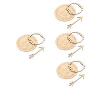 UKCOCO 4 Sets Wooden Birth Cards Newborn Wooden Milestone Disc Christmas Ornaments Personalized 2022 Milestone Markers Infant Milestone Photo Cards Shower Plaque Care Baby