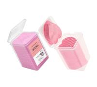 UKCOCO 400pcs Pink Lint-free Nail Pads Nail Polish Remover Wipes Cotton Rounds for Gel Eyelash Glue Cleaning Makeup Remover Pads Travel Size