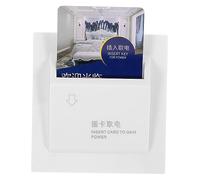 UKCOCO 40a Smart Switch White Electrical Switch Hotel Wall Reader Energy Saving Accessory Delay Power Supply Capacity Elegant Panel Design