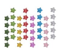 UKCOCO 40pcs 15mm Flat Back Resin Star Beads Glitter Mix Colors DIY Craft Accessories for Phone Case Decoration and Scrapbooking Supplies Random Color