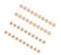 UKCOCO 40pcs DIY Wooden Slices Flower Shape Wood Chips with Smooth Edges Unfinished Wood Crafts Khaki Color for Creative Handicrafts and Thanksgiving Decorations