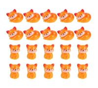 UKCOCO 40pcs Mini Fox Toy Statue, Cute Animals Figurines | Cake Toppers Animal Adornment, Fairy Garden Accessories for Dollhouse Outdoor Decor Micro Landscape