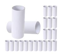 UKCOCO 40pcs White Cylindrical Paper Tubes for Crafts Compact Round Cardboard Tubes for School Craft Materials Suitable for Picnics and Outdoors