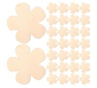 UKCOCO 40pcs Wooden Flower Slices 7.62cm X 2mm DIY Craft Cutouts for Coasters, Home and Office Floral Decor, Paintable Wooden Shapes for Spring and Easter Art Projects