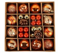 UKCOCO 42pcs Christmas Baubles: Christmas Tree Balls Ornaments - Xmas Hanging Decorations Tree Ornaments Scene Layout Supplies Pendants Party Decorations (RED & GOLD)