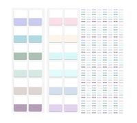 UKCOCO 480pcs Page Markers Sticky Tabs - Light Color Index Tabs for Notebook and Planner - Color-Coded Index Stickers for File Categorizing and Academic Use