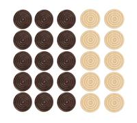 UKCOCO 48pcs Round Wooden Checkers Game Accessories for Checkers and Chess Made From Natural Wood for Board Game Enthusiasts Versatile and Sturdy Design