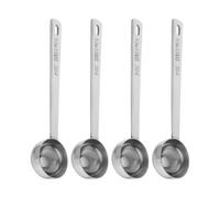 UKCOCO 4pcs 2/3 Tablespoon Coffee Scoop -10ml, 2/3 tbsp Stainless Steel Measuring Spoon - Long Handle Scoop for Ground Coffee, Baking, Cooking, Tea, Powder, Dry Food, Spice Jar