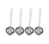 UKCOCO 4pcs 2 Tablespoon Coffee Scoop - 30ml/2 tbsp/1/8 Cup Stainless Steel Measuring Spoon - Long Handle Scoop for Ground Coffee, Baking, Cooking, Tea, Powder, Dry Food, Spice Jar