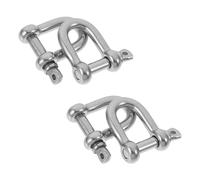 UKCOCO 4pcs 304 Stainless Steel D Ring Shackles M10 Heavy Duty Towing Shackles Off-road Tool for Automotive Winch Accessories