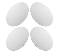 UKCOCO 4pcs 40cm Round White Oil Painting Canvas Boards for Beginners, Stretched Circular Art Canvases for Classroom Practice and Sketching