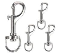 UKCOCO 4pcs 7cm Heavy Duty Alloy Pet Buckle Hooks with Swivel Snap for Dog Leash Clips, Multipurpose Rotating Trigger Snap Hooks Suitable for Leashes and Outdoor Use