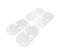 UKCOCO 4pcs Acrylic Leatherworking Ruler with Four Adjustable Intervals and Rounded Corners, Convenient Zipper Slot Design for Sewing and Leather Pattern Drafting, Easy to Clean DIY Bag