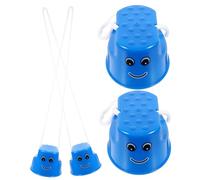 UKCOCO 4pcs Balance Stilts Educational Training for Outdoor Playground Lightweight Interactive Stepper for Gross Motor Skill Development and Parent Activities Blue