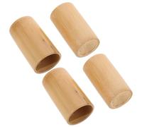 UKCOCO 4pcs Bamboo Cupping Set Large Size 7-8cm Diameter Non-Suction Chinese Massage Cups for Muscle Relief Spa Therapy and Acupressure Massage at Home