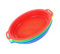 UKCOCO 4pcs Beach Sand Sifter Plastic Sand Sieves for Digging Finding Treasure Rocks Shells Gardening Outdoor Interaction Summer