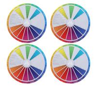 UKCOCO 4pcs Colour Mixing Chart Paint Mixing Learning Guide Lightweight Paper Colour Wheel Accurate Representation of Colors for Painters and Designers