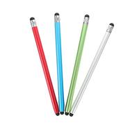 UKCOCO 4pcs Double Sided Silicone and Magnesium Aluminum Alloy Capacitive Stylus Pens for Tablet Touch Screens, Smooth Writing Experience and Office Notes Compatible with Smartphones
