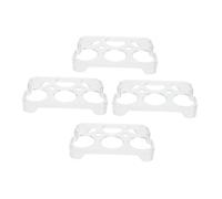 UKCOCO 4pcs Egg Storage Box Plastic for Refrigerator Kitchen Egg Shelf Rack Organizer Stackable Holder Dispenser