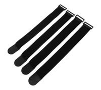 UKCOCO 4pcs Elastic Stretch Storage Straps with Comfortable Texture and Elastic Design, Black Nylon and Polyester Cable Fastening Bands for Cable Management and Organising