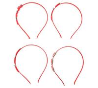 UKCOCO 4PCS Fruit Hairbands, Red Watermelon Strawberry Cherry Apple Headbands, Non-slip for Parties, Beach Days, Daily Wear, Photo Shoots