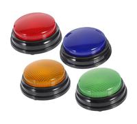 UKCOCO 4pcs Game Answer Buzzers with Sound and Light Effects Lightweight Press Buttons for Party Competition Quiz Office and Tailgating Fun and Easy to Use Game Show Props