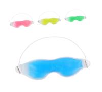 UKCOCO 4pcs Gel Eye Mask Cooling and Warm Compress for Puffiness Relief Soft Contoured Ice Gel Sleeping Masks in Blue Green Red Yellow Lightweight and Portable for Eye Strain and