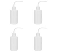 UKCOCO 4pcs Grafting Eyelash Rinse Elbow Drop Bottles 250ml Abs Squeeze Eye Washing Bottles with Scale for Distilled Water and Salt Water Cleaning in Beauty Salon