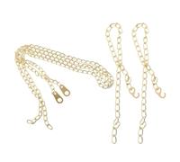 UKCOCO 4pcs Grandfather Floor Clocks Hanging Chains Replacement Mechanical Clock Weight Chain Golden Metal Vintage Classic Effortless Operation Precision Engineering Repair