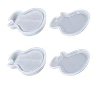 UKCOCO 4pcs Handmade Guitar Silicone Mold Keychain Pendant Moulds for DIY Resin Casting Crafts, Creative Simple Silicone Moulds for Jewelry Making and Key Ring Accessories Random Style