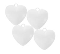 UKCOCO 4pcs Heart Balloon Weights Resin Balloons Anchors White and Golden Elegant Reusable Securely Hold for Party Decorations and Wedding Table Centerpiece