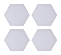 UKCOCO 4pcs Hexagonal Cotton Painting Boards 12cm Edge Length Acrylic and Oil Paint Canvas Panels for Artists DIY Art Drawing and Sketching Supplies