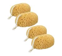 UKCOCO 4pcs Honeycomb Exfoliating Body Sponges Gentle Bath Scrubber for Shower Multi Purpose Reusable Loofah for Family Use and Travel Fun Bathing Experience for All Ages