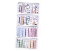 UKCOCO 4pcs Index Stickers for Planner School Office Use House Index Tabs Sticky Labels for Document Organiser Stationery Style