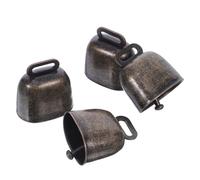 UKCOCO 4pcs Iron Anti-theft Bells for Sheep and Cow Farming Animal Supplies, Hanging Decor Elegant Coffee Thicken Bell Design for Vintage Animal Ornaments