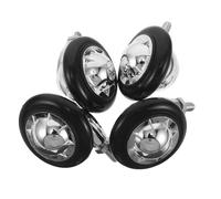 UKCOCO 4pcs M8 Threaded round Cup Caster Wheels for Office Chair, Universal Swivel Mute Chair Casters Suitable for Carpet and Hardwood Floors, Furniture Foot Rollers Replacement