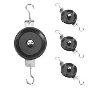 UKCOCO 4Pcs Mechanics Experiment Pulleys with Secure Hanging Hooks for Physics Teaching and Lifting Rope Applications