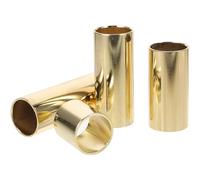 UKCOCO 4pcs Metal Guitar Slide Set for Electric Acoustic Bass Guitar with Finger Protector Rings Gold Tone Sizes 28mm 51mm 60mm 70mm