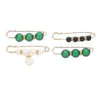 UKCOCO 4pcs Multi-function Brooch Safety Pins with Delicate Pearl Design for Women, Adjustable Waist Fixers for Shawls and Pants, Classic and Elegant Dress Clip Decors
