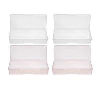 UKCOCO 4pcs Nail Grinding Tool Organizer Boxes for Professional Use and Dressing Table, Pink Pvc Manicure Tool Storage Cases with Well-organized Storage and Easy to Clean Design