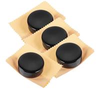 UKCOCO 4pcs Natural Black Rosin for Violin and Cello Bow Strings, Low Powder Rosin Blocks for Stringed Instrument Maintenance and Performance