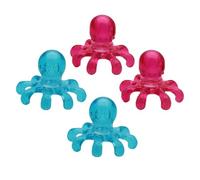 UKCOCO 4Pcs Octopus Head Massager Professional Plastic Scalp Massager for Stress Relief Neck Back Hand Acupoint Stimulation Portable Use