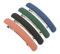 UKCOCO 4pcs Plastic French Barrette Hair Clips for Thick and Thin Hair Simple and Delicate Style for Everyday Wearing and Adding Elegance